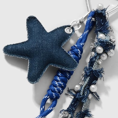 Taschenanhänger aus Denim-Herzlegierung h5 Bild4