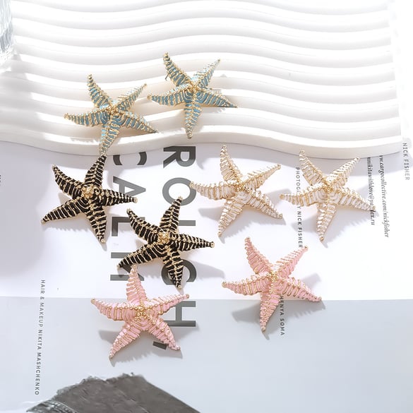 Starfish Alloy Stud Earrings