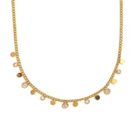 Zirkon Disc Side Chain-Gold 