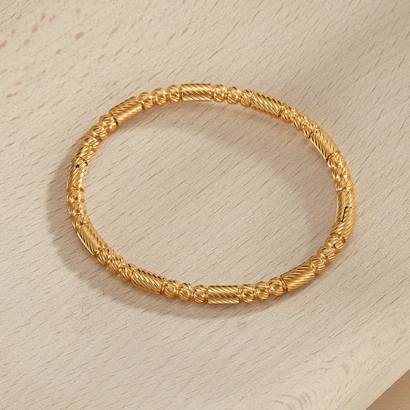 Bracelets simples en acier inoxydable couleur or 2