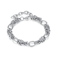 【1285】Bracelet en acier couleur acier 