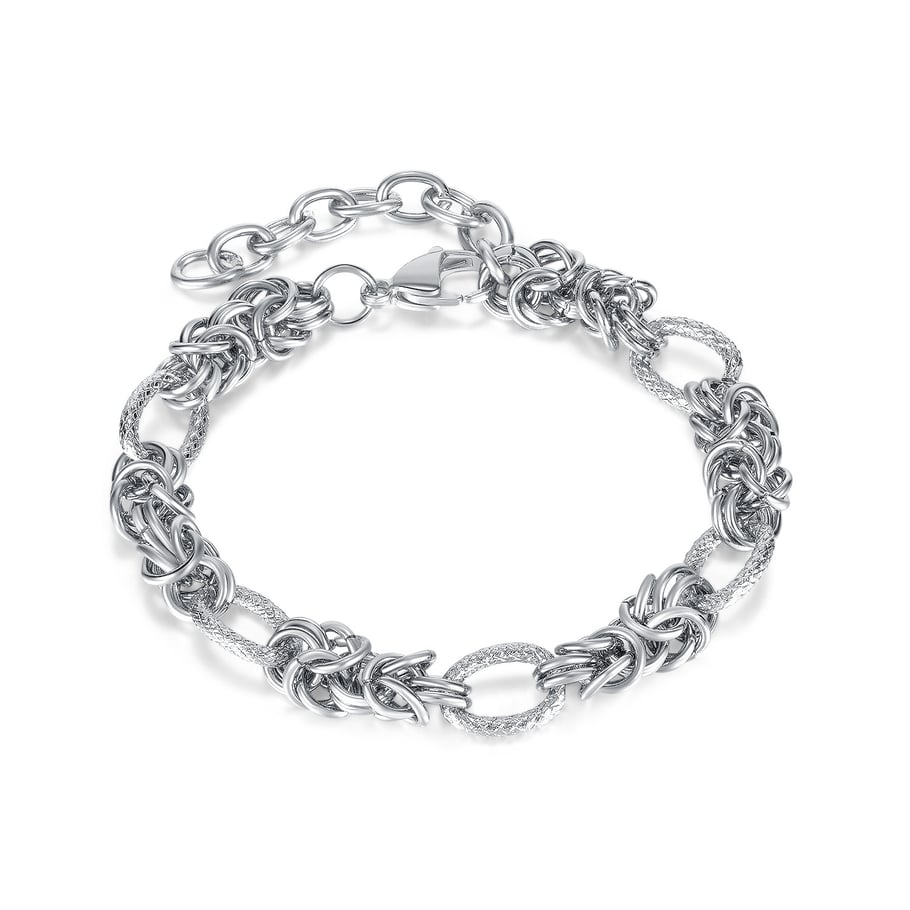 Bracelet chaîne géométrique en acier inoxydable doré pour femme, série simple, 1 pièce 