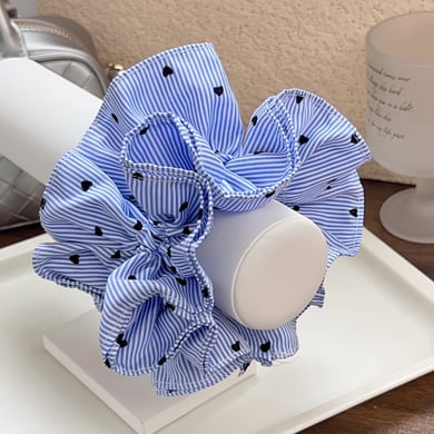 1 Stück Simple Series Elegante Streifen Stoff Damen Scrunchies h5 