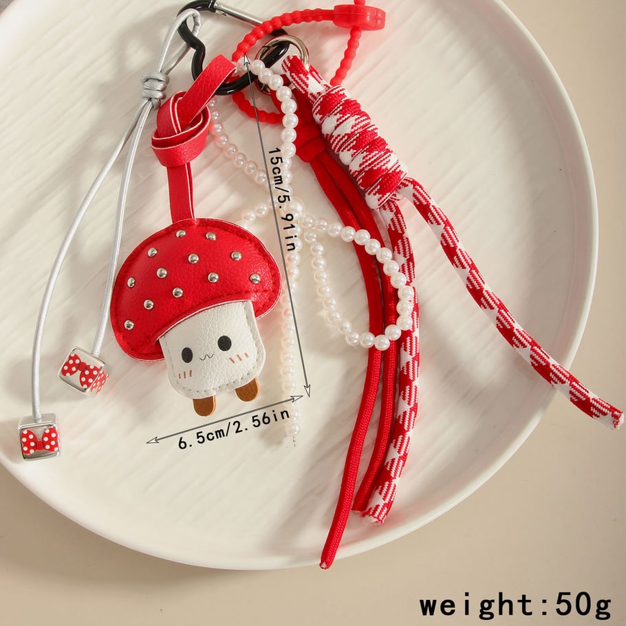 Süße stilvolle Pilz geformte Accessoires Damen Tasche Charms Bild2
