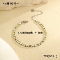 NMSB-H539-4 Bracelet en zircon jaune Image4