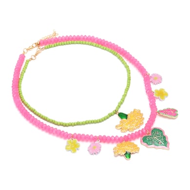 Süße Blumen-Legierung, mehrlagige Perlenketten h5 Bild3