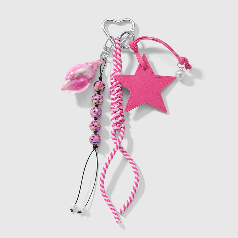 Leather Star Alloy Bag Charms 