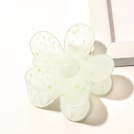 Forcina per capelli con fiore grande e pois leopardati colorati - Verde Immagine15