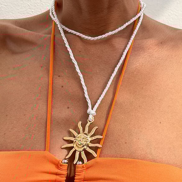 Ins Style Sun Alloy Pendant Necklaces 2