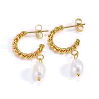 GE892-Stahl Ohrringe Gold 