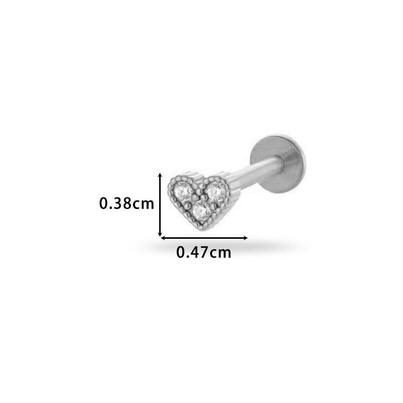 Edelstahl Gold Farbe Zirkon Piercings Ohrringe Bild2