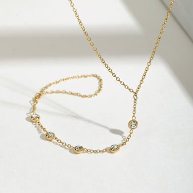 Bracciale semplice in acciaio inossidabile color oro h5 Immagine3