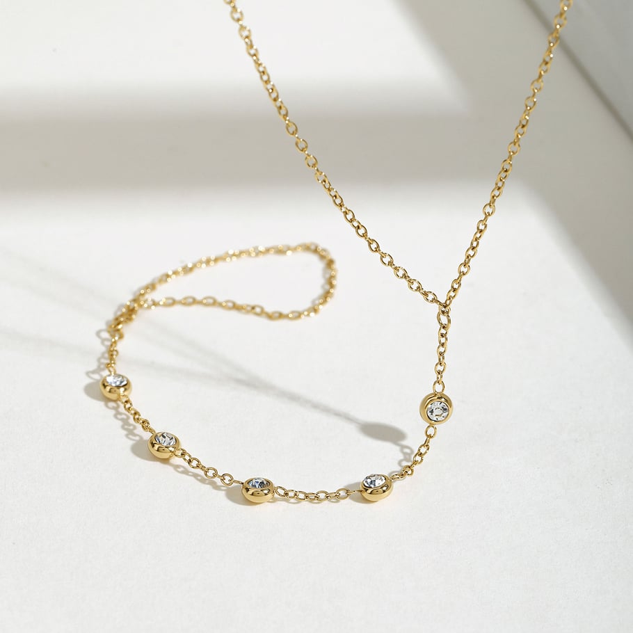 Bracciale semplice in acciaio inossidabile color oro Immagine3