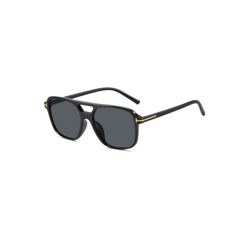 1 Paar Simple Series Retro Patchwork PC Goldfarbene Unisex-Sonnenbrille 