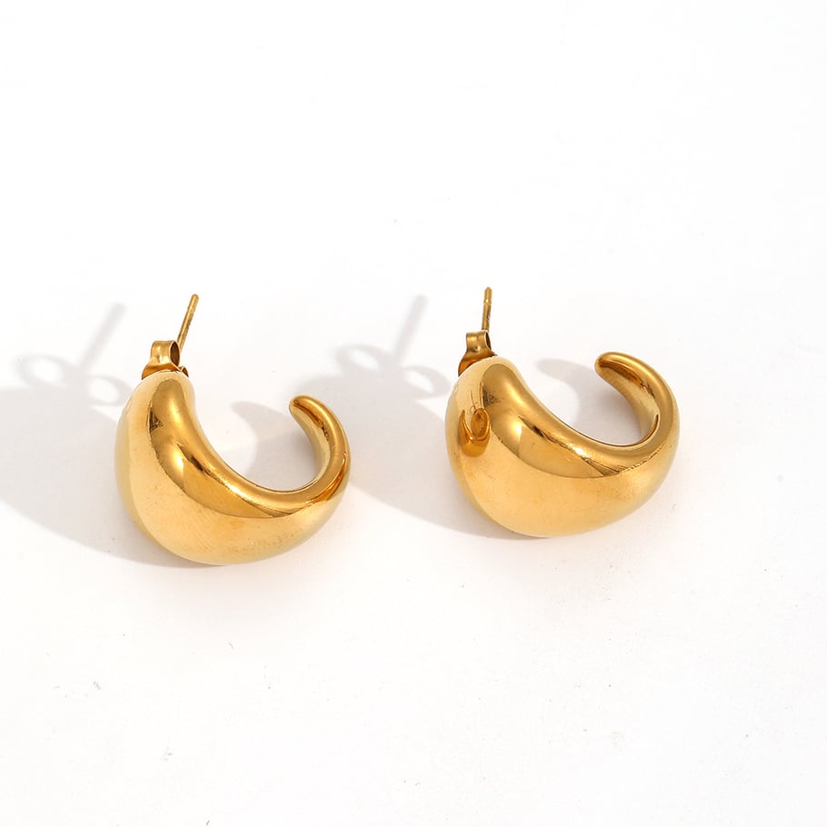 Ins Style Edelstahl Gold Farbe Ohrstecker 
