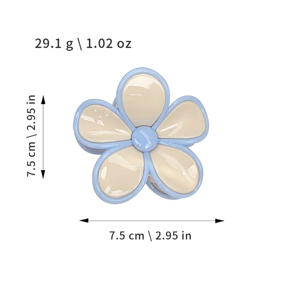 1 elegantes Blumen-förmiges Design, süße Blume, Harz, Damen-Haarklammern Bild5