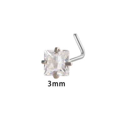 1 Paar Simple Series Simple Geometric Edelstahl Kein Beschichtungsmaterial Zirkon Damen Nasenstecker h5 Bild2