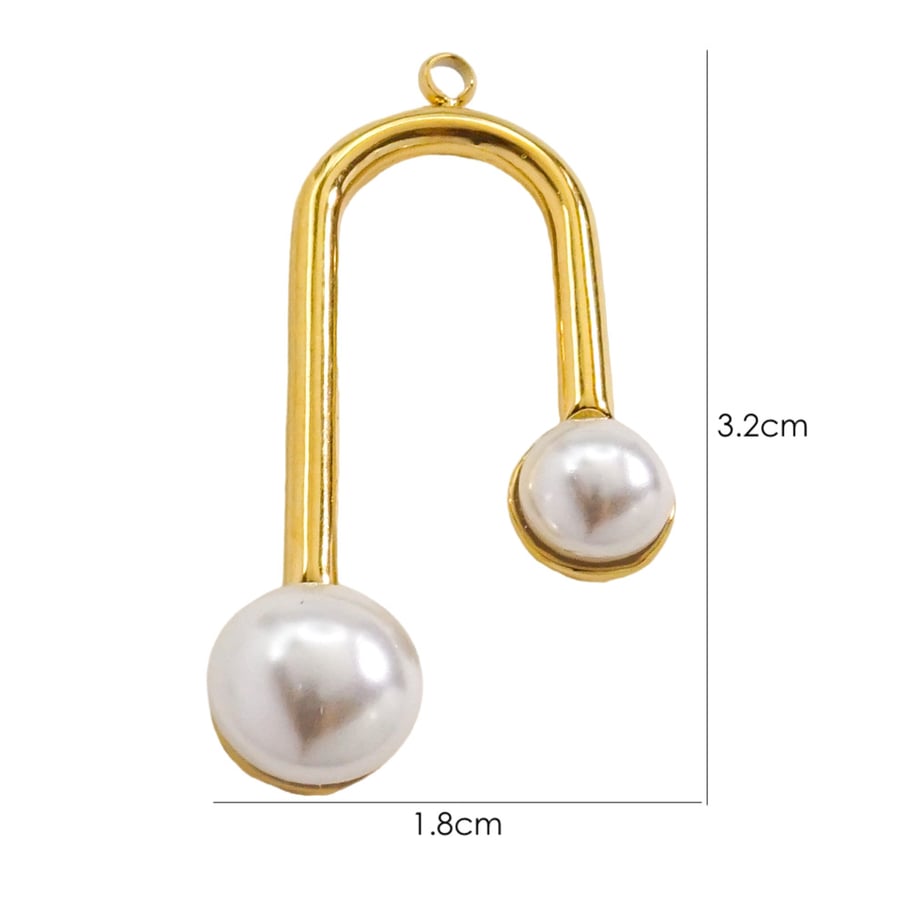 1 Pair Simple Series Classic Geometric Stainless Steel Women's Pendants 