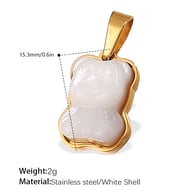 Pendentif coquillage blanc en or PJ558WEG Image12