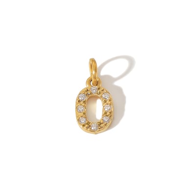 1 Paar Simple Series Daily Letter Edelstahl Gold Farbe Zirkon Unisex Anhänger h5 