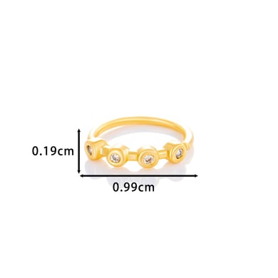 1 pièce de piercing de nez géométrique en cuivre doré et zircon pour femme h5 Image2
