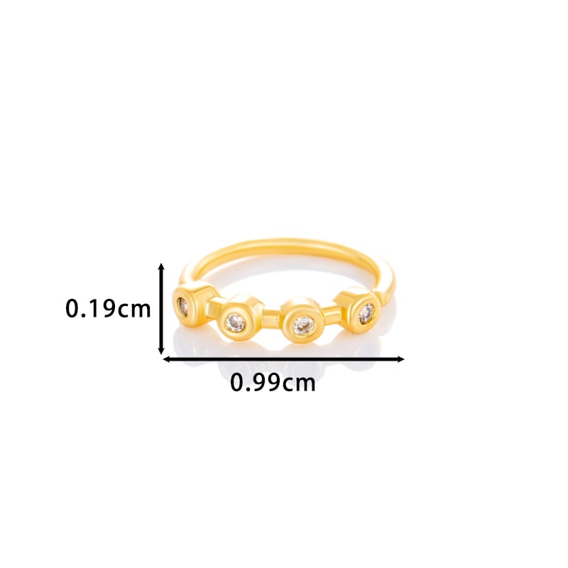 1 pièce de piercing de nez géométrique en cuivre doré et zircon pour femme Image2
