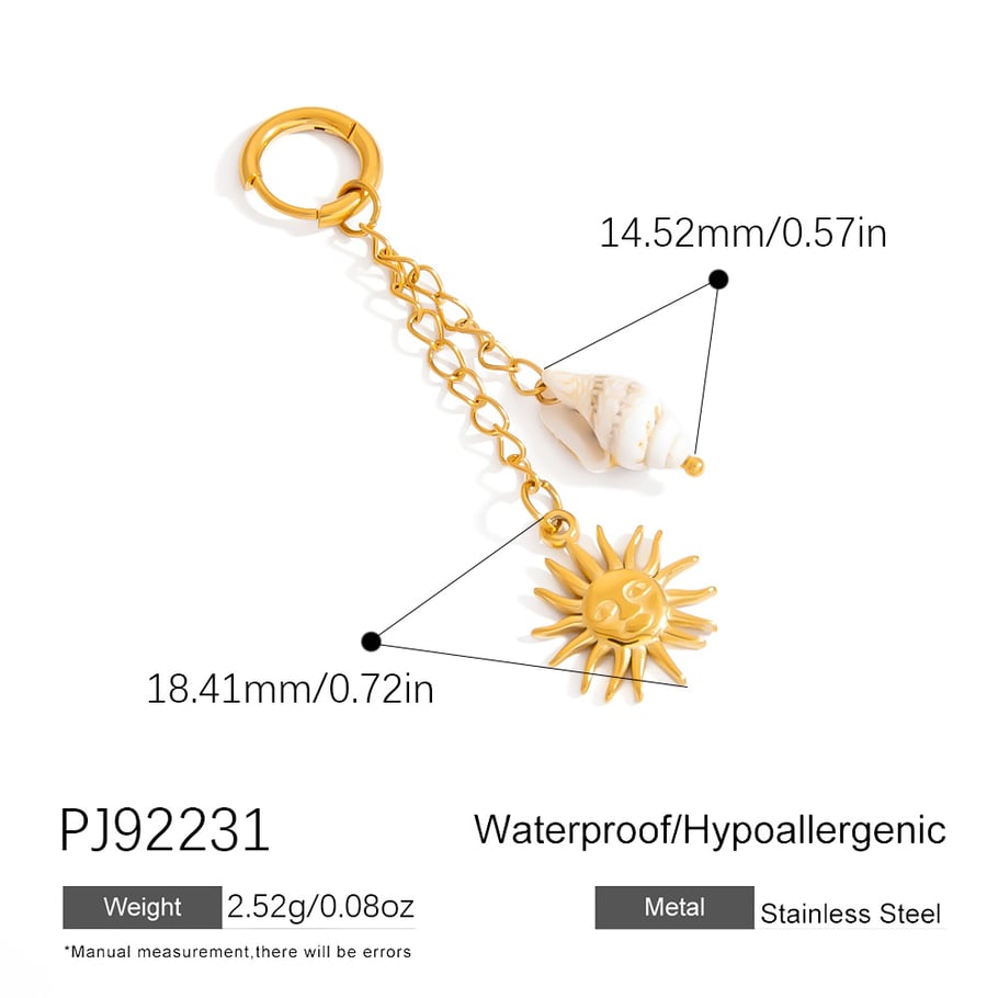 Oceanic Stainless Steel Gold Color Bikini Pendants Picture2