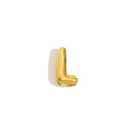 Halskette mit hohlem kleinen Buchstabenanhänger – Gold – L Bild38
