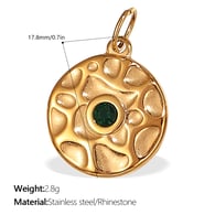 PJ517GNG Green Diamond Gold Pendant Picture13
