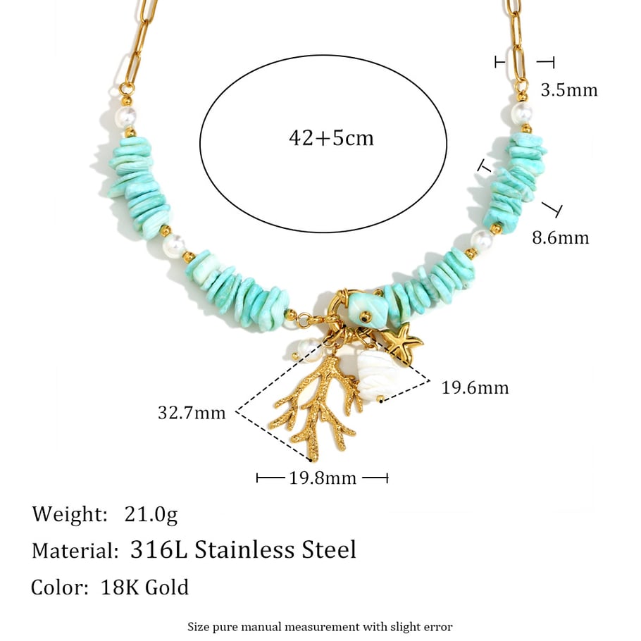 Elegant Clear Beaded Stainless Steel Women's Necklaces Picture6