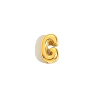 Halskette mit hohlem kleinen Buchstabenanhänger – Gold – G Bild33