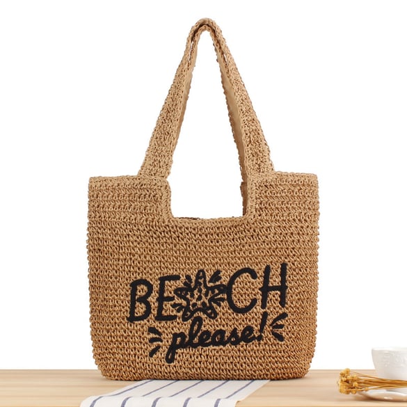 Beach Style Woven Tote Bags 2