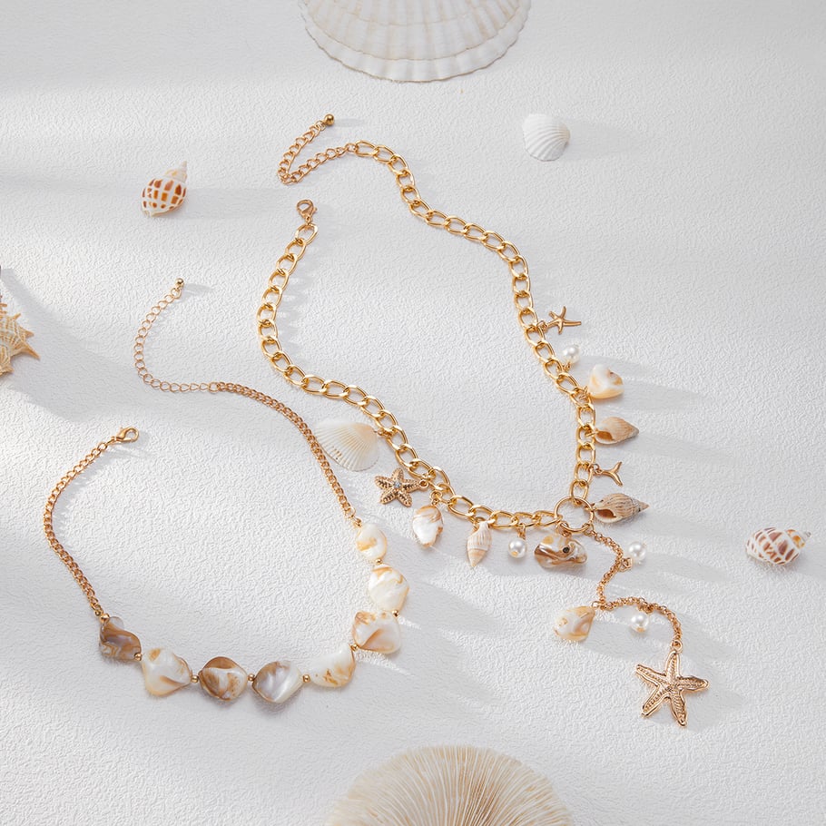 Oceanic Shell Iron Layered Necklaces Picture5