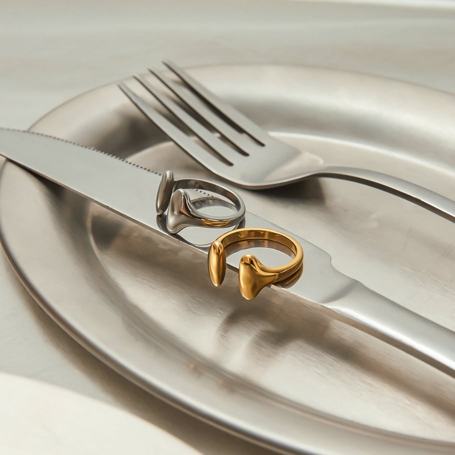 Stainless Steel Gold Color Minimalist Rings h5Picture6