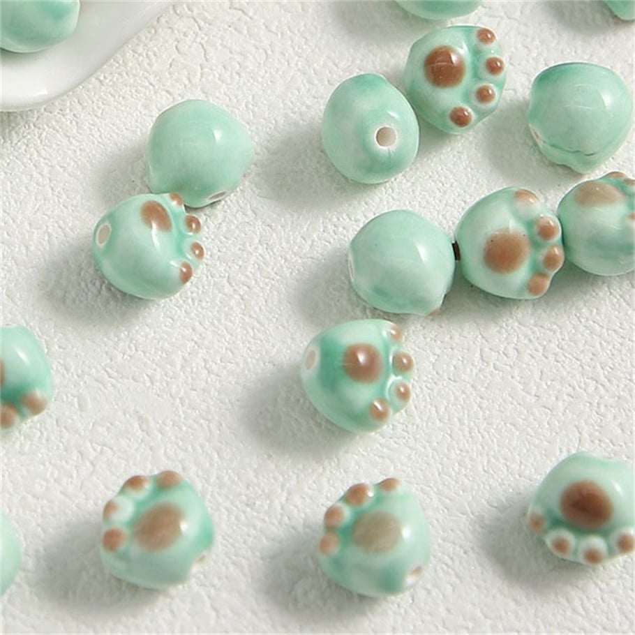 1 Piece Green Series Ceramics DIY Jewelry Bead h5Picture3