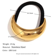 Glossy Moon Shape Hair Tie-Gold Picture3