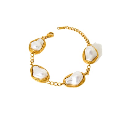 Elegante Serie Perle Edelstahl Damen Halskette h5 Bild5