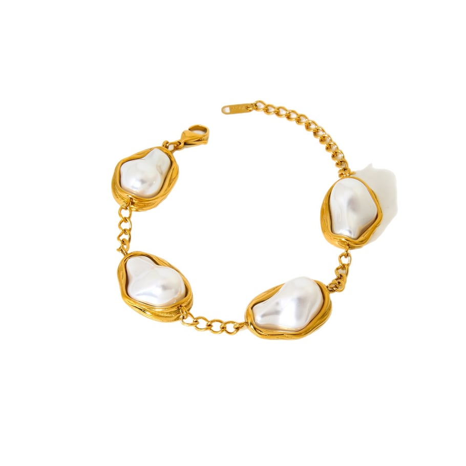 Elegante Serie Perle Edelstahl Damen Halskette Bild5