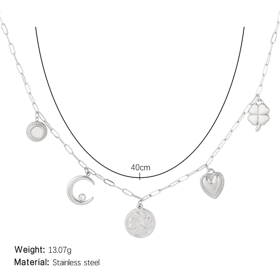 1 Piece Daily Clover Stainless Steel Gold Color Women's Pendant Necklaces Picture2