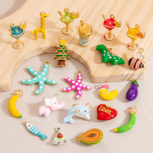 Schattige en schattige DIY veelkleurige roestvrijstalen hanger