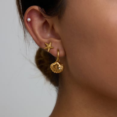 Ins Style Stainless Steel Gold Color Earring Sets h5 Picture8