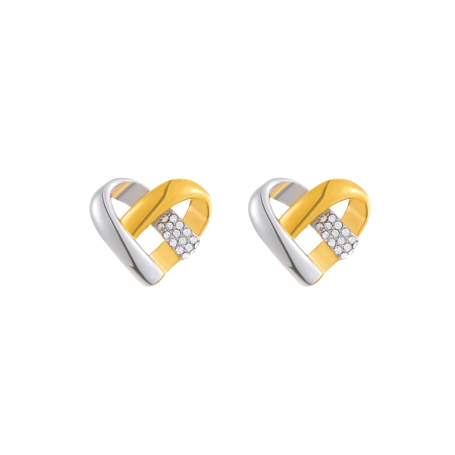 1 Pair Simple Series Daily Mixed Color Stainless Steel Gold Color Women's Drop Earrings h5Picture5