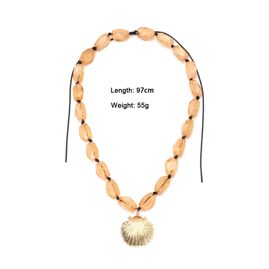 Vacation Resin Beaded Necklaces 
