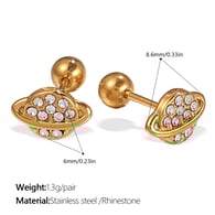 EH995WEG White Diamond Gold Stud Earrings Picture8