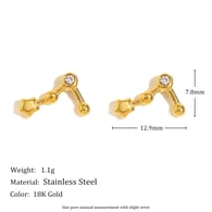 Pendientes de diamantes de la constelación de Aries Imagen6