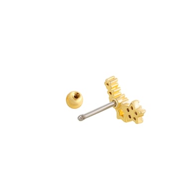 1 Pair Simple Series Simple Heart Copper   Gold Color  Zircon Women's Piercings Earrings h5 Picture8