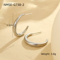 NMSE-G738-2 Küçük küpe çelik rengi Resim3