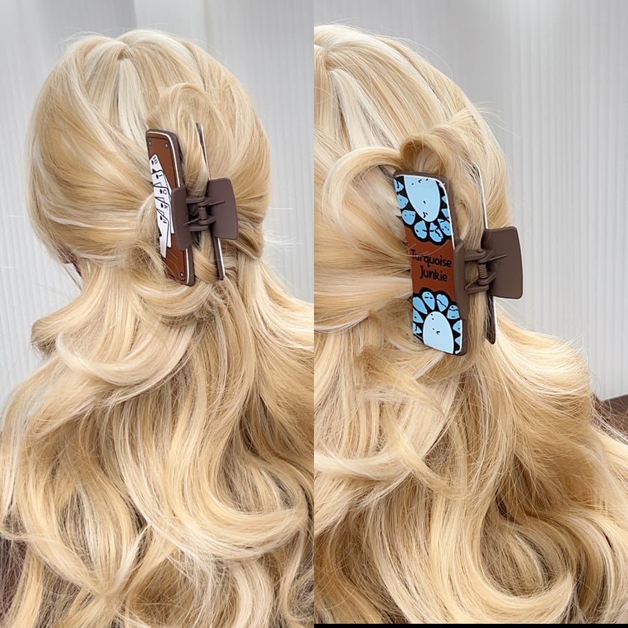 Simple Series Retro Mixed Color Resin Women's Hair Claws Picture2