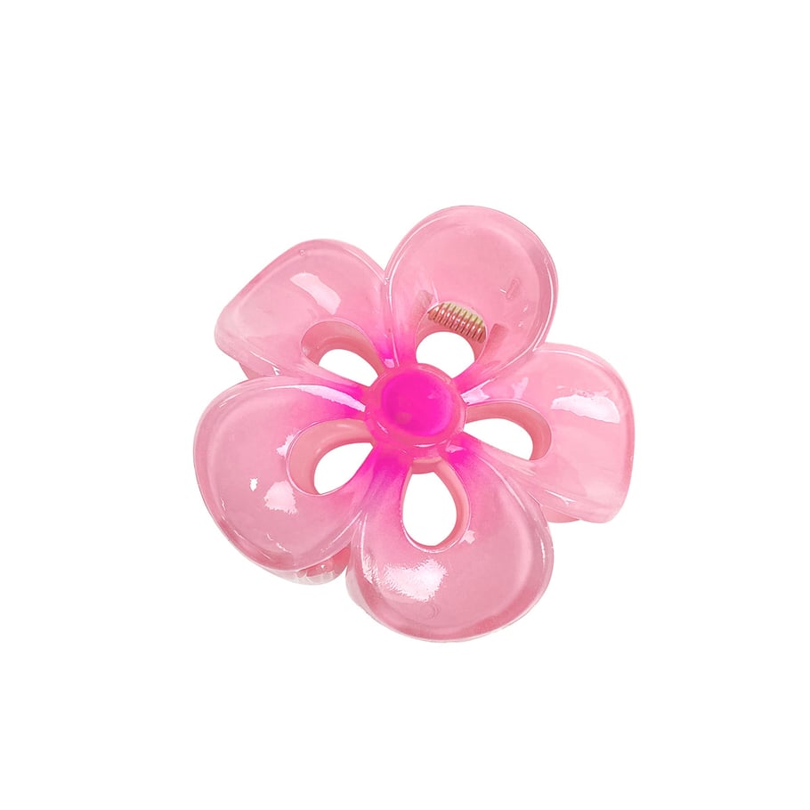 Pinces à cheveux en plastique pour femmes, série Simple, motif fleur douce Image4