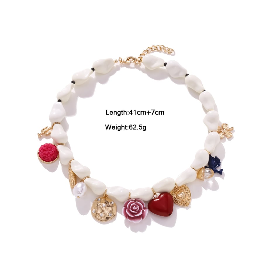 Romantic Vacation Resin Beaded Necklaces 